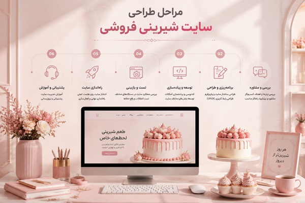 مراحل طراحی سایت قنادی در CMSIRAN